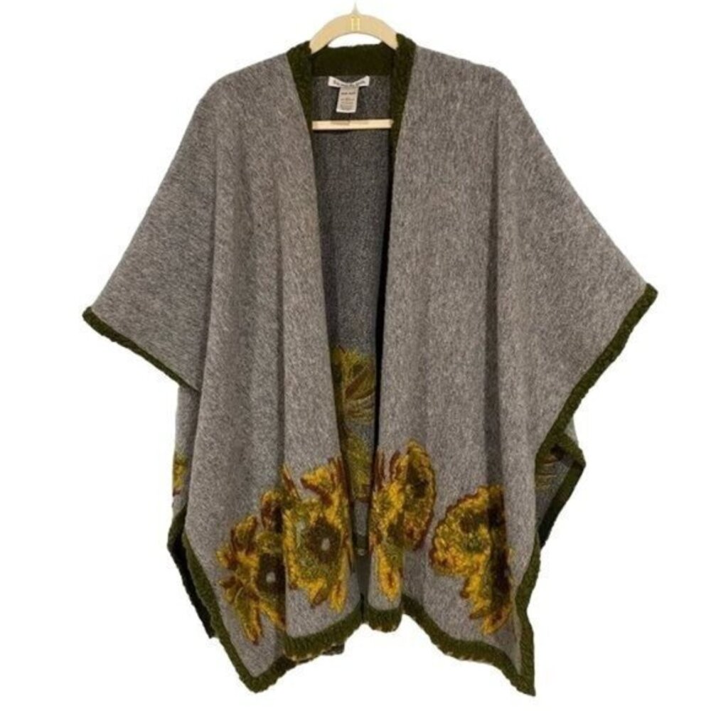 See And Be Seen Floral Embroidered Cape